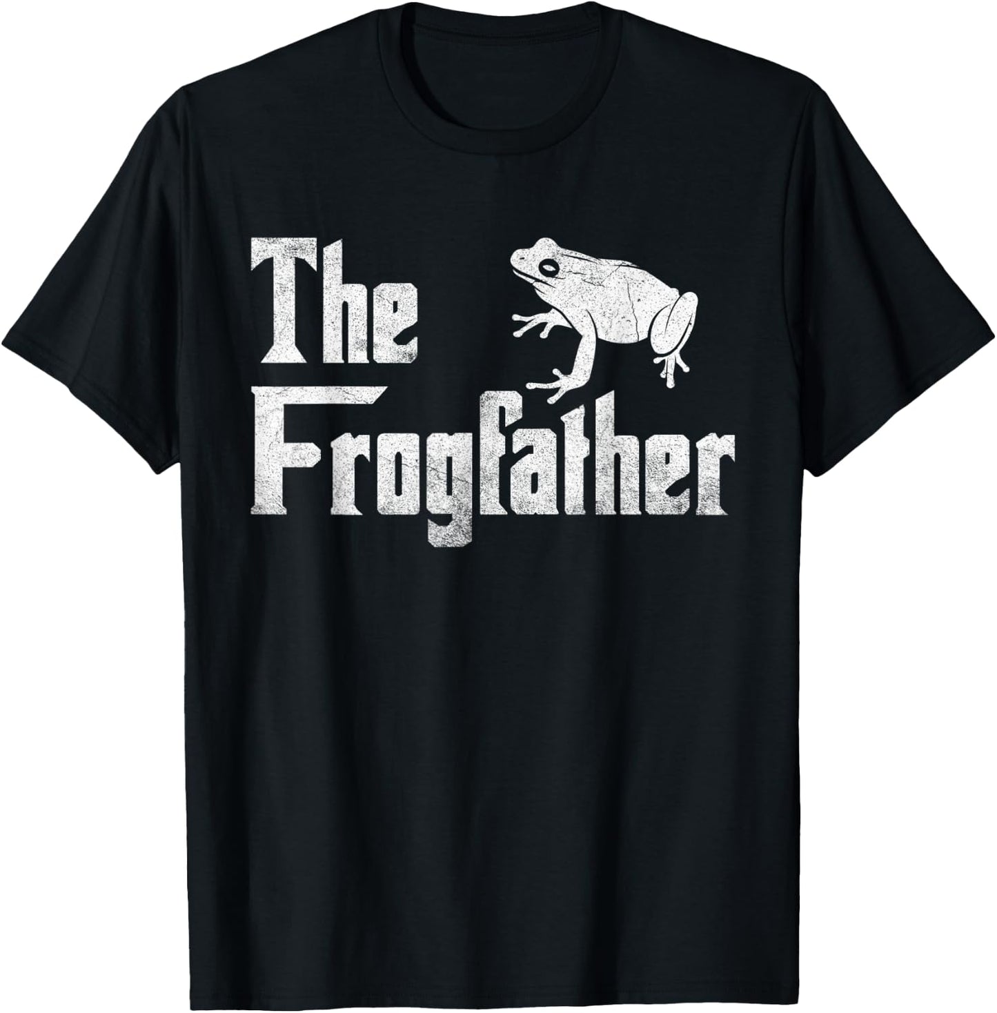 The Frogfather Funny Father Frog Lover Gift T-Shirt - T-Shirt | Black