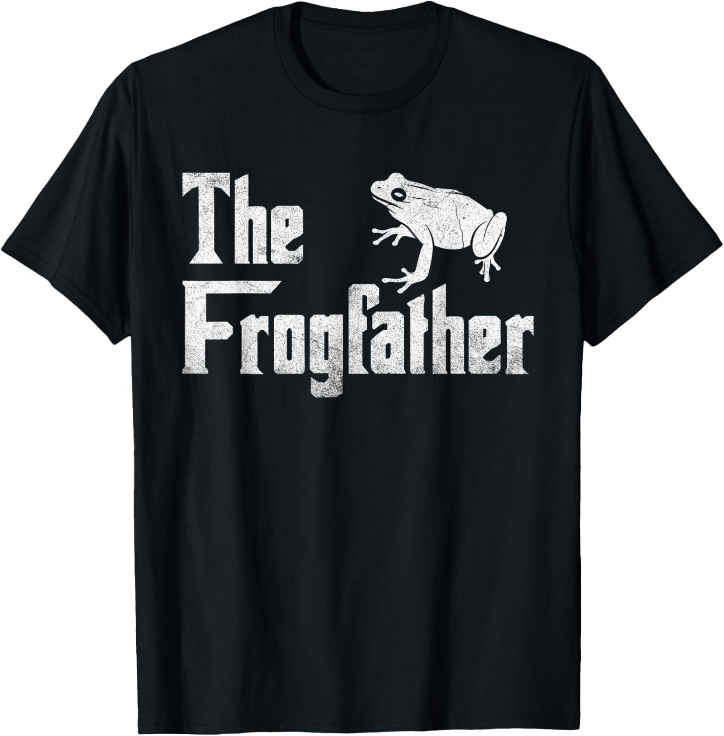 The Frogfather Funny Father Frog Lover Gift T-Shirt - T-Shirt | Black