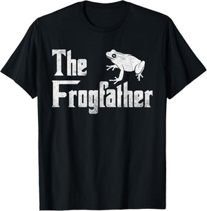 The Frogfather Funny Father Frog Lover Gift T-Shirt - T-Shirt | Black
