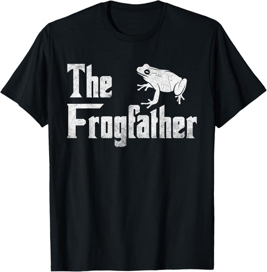The Frogfather Funny Father Frog Lover Gift T-Shirt - T-Shirt | Black