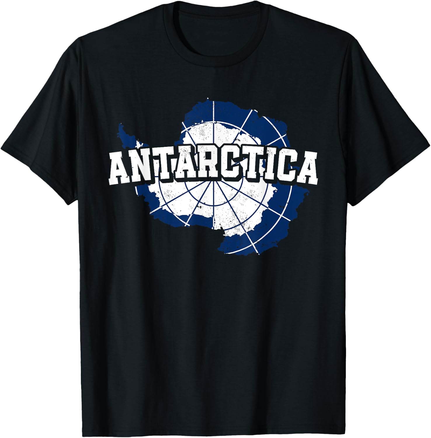 Antarctica Map and Flag Souvenir Antarctic T-Shirt - T-Shirt | Black