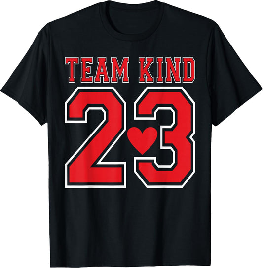 Team Kind 2023 Kindness Motivational Saying Good Vibes T-Shirt - T-Shirt | Black