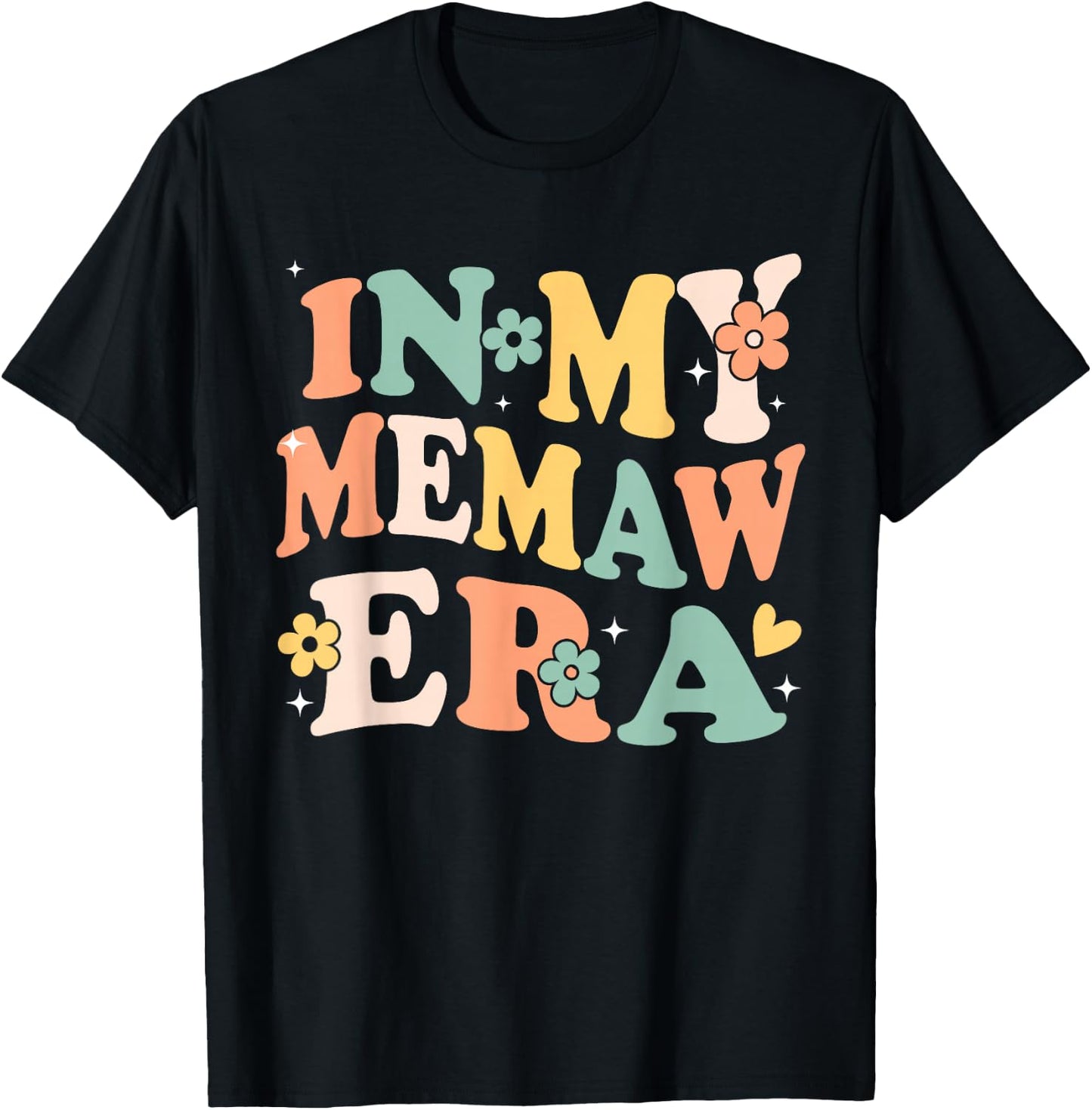 In My Memaw Era Funny Sarcastic Groovy Retro Mothers Day T-Shirt - T-Shirt | Black