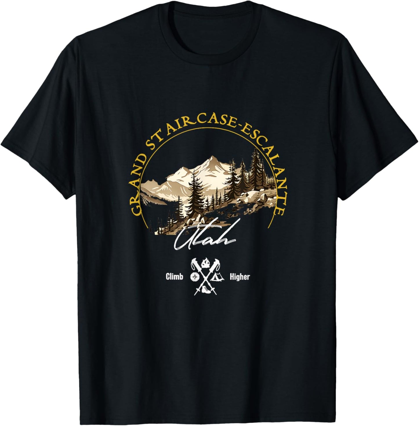 Grand Staircase-Escalante Retro Vintage Apparel - Souvenir T-Shirt - T-Shirt | Black