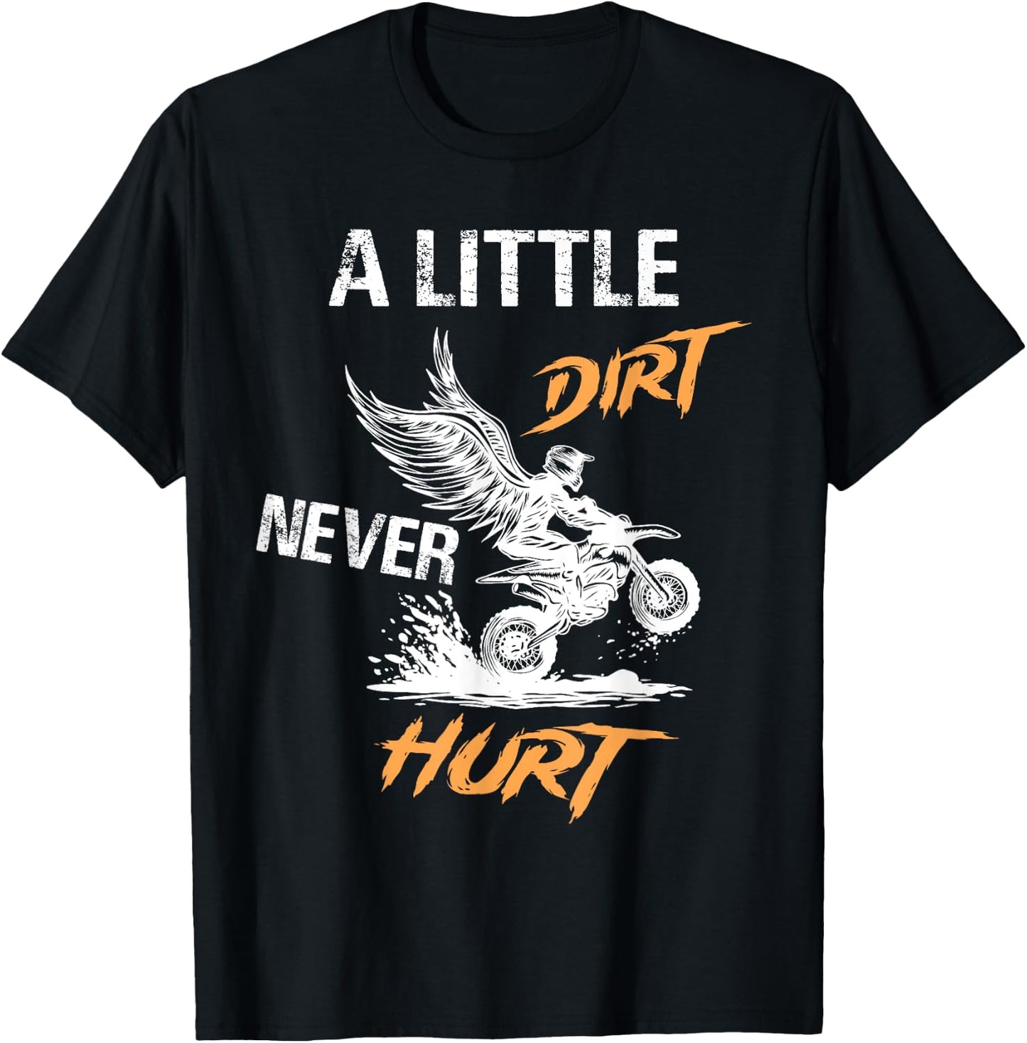 Little Dirt never Hurt ,Funny Dirt Bike, Motorcross Man Boys T-Shirt - T-Shirt | Black