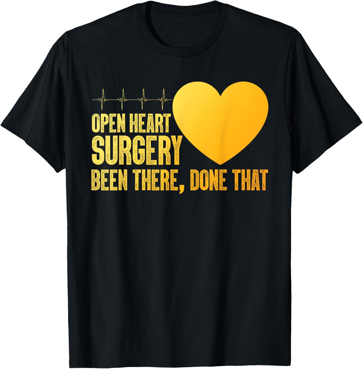 Cool Open Heart Surgery Art Men Women Heart Attack Recovery T-Shirt - T-Shirt | Black