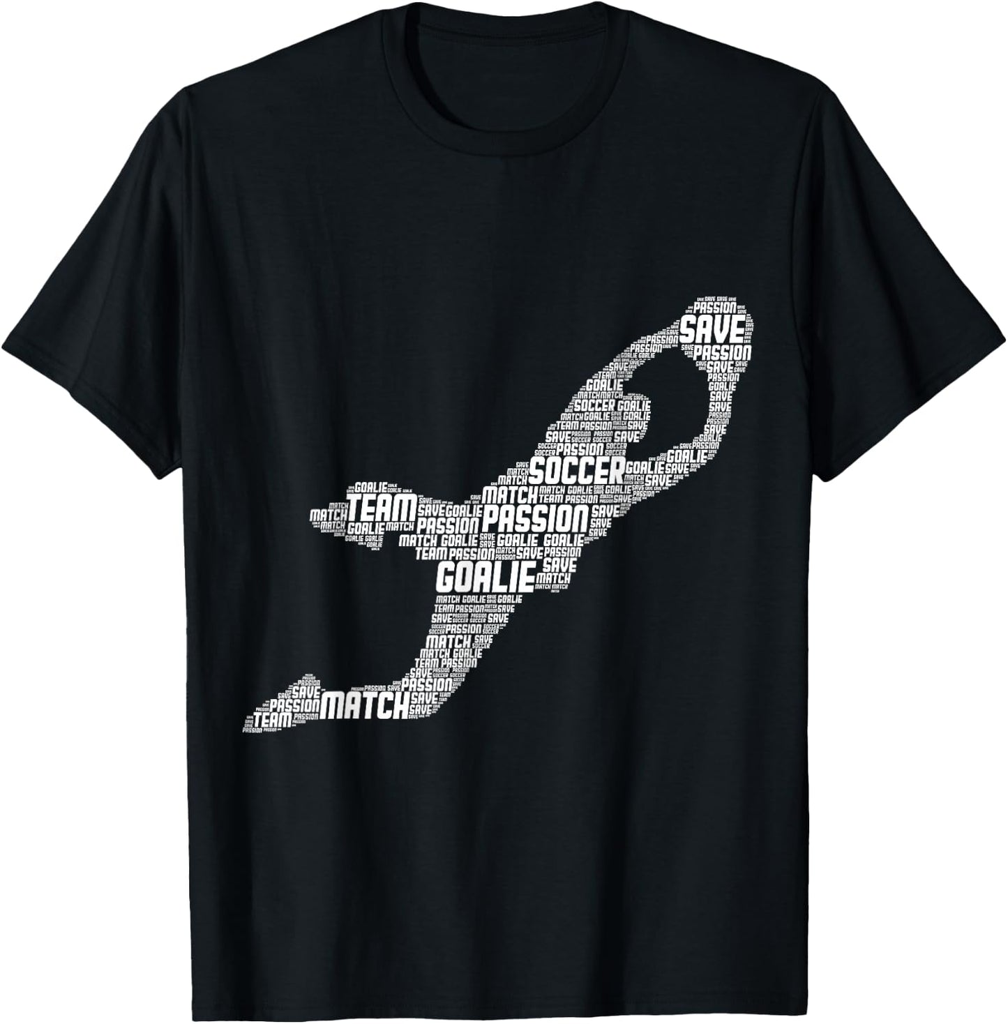 Soccer Goalie Goalkeeper Men Kids Boys Youth T-Shirt - T-Shirt | Black