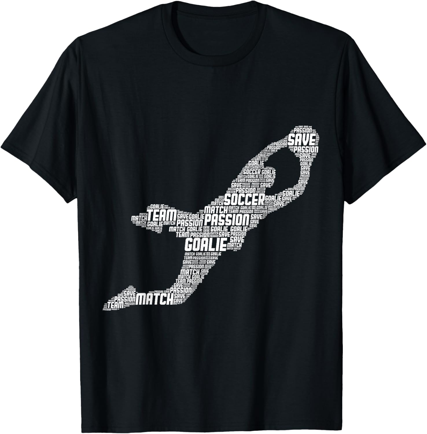 Soccer Goalie Goalkeeper Men Kids Boys Youth T-Shirt - T-Shirt | Black
