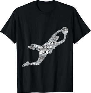 Soccer Goalie Goalkeeper Men Kids Boys Youth T-Shirt - T-Shirt | Black
