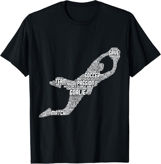 Soccer Goalie Goalkeeper Men Kids Boys Youth T-Shirt - T-Shirt | Black