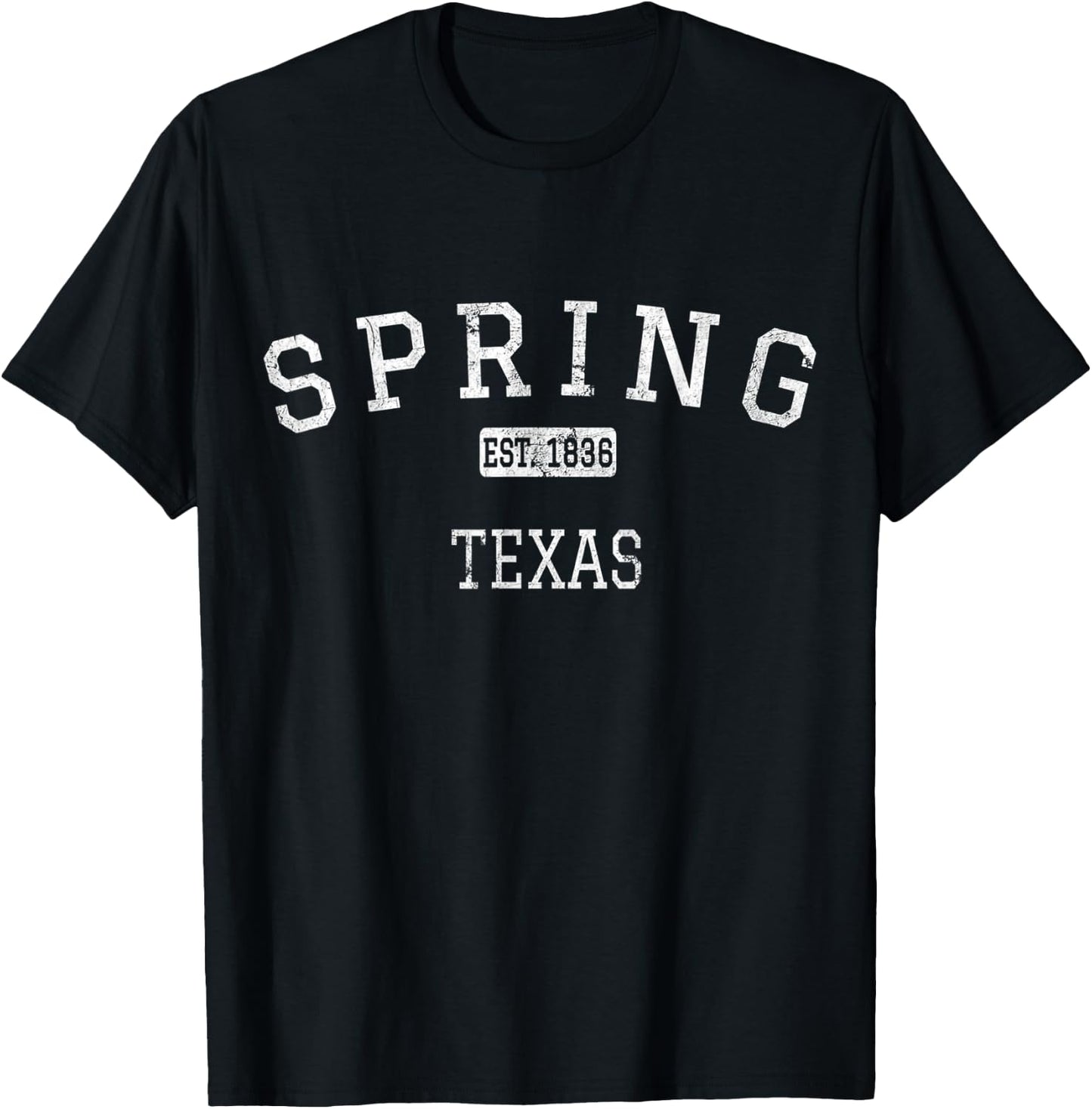 Spring Texas TX Vintage T-Shirt - T-Shirt | Black