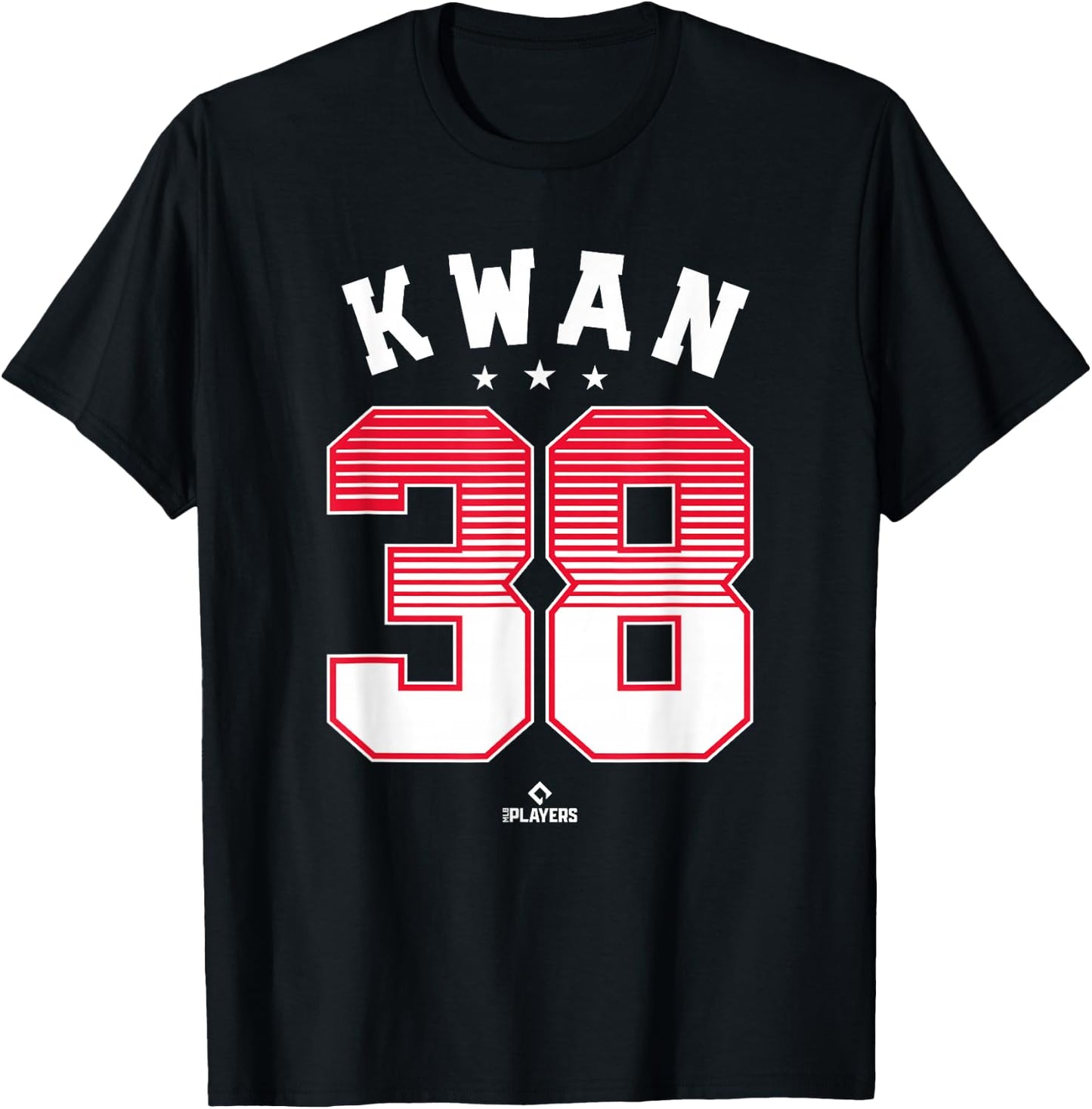 Steven Kwan 38 Cleveland MLBPA T-Shirt - T-Shirt | Black