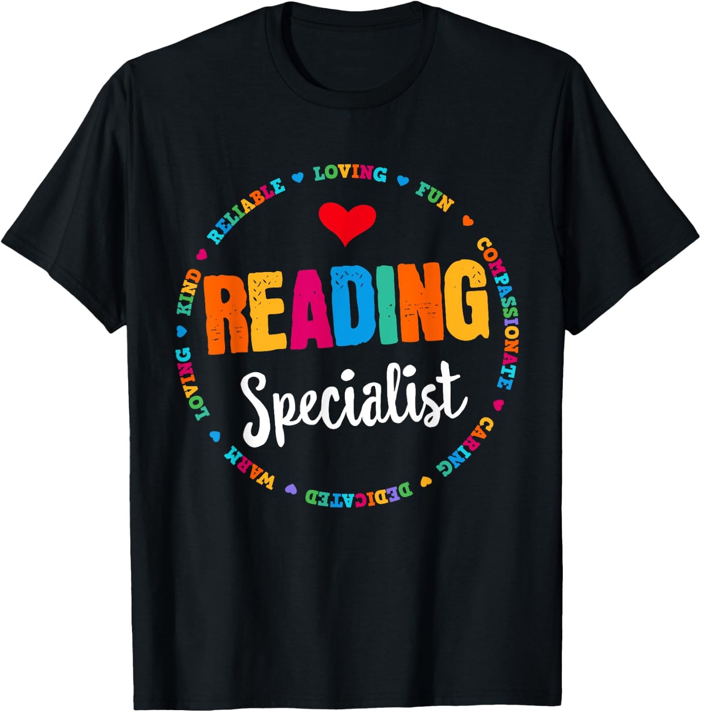 Reading Teacher Literacy Coach Principal Reading Specialist T-Shirt - T-Shirt | Black