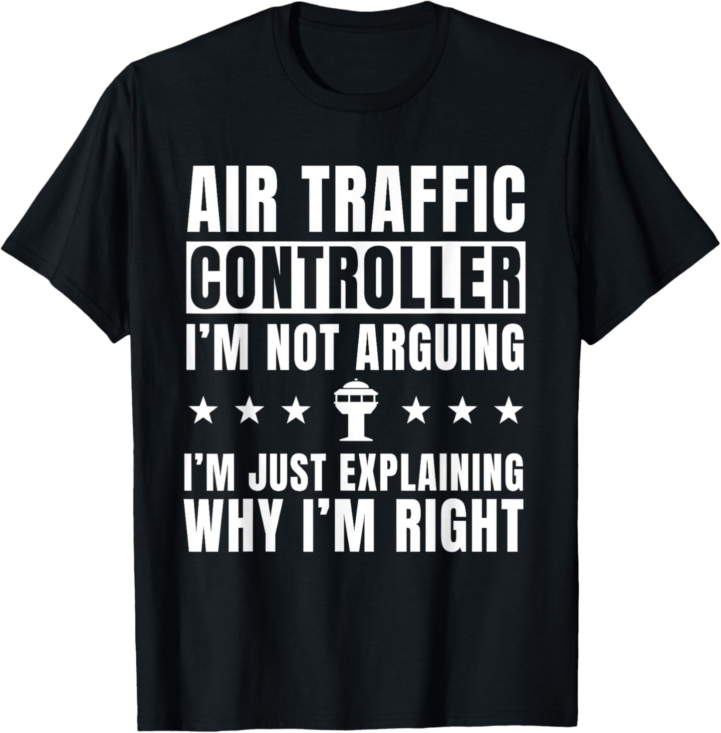 Funny Air Traffic Controller Saying Airport Aviation T-Shirt - T-Shirt | Black