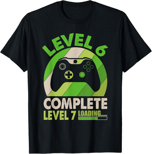 Level 6 Complete Level 7 Loading - 6th Wedding Anniversary T-Shirt - T-Shirt | Black