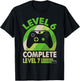 Level 6 Complete Level 7 Loading - 6th Wedding Anniversary T-Shirt - T-Shirt | Black