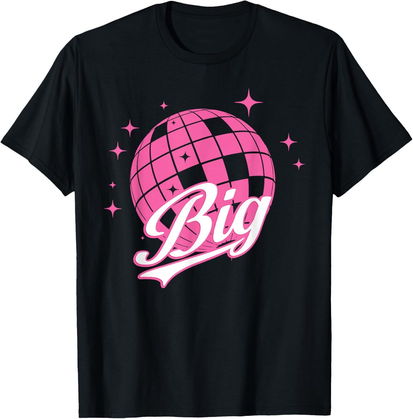 Disco Ball Retro Big / Little ERA Sorority Reveal Retro T-Shirt - T-Shirt | Black
