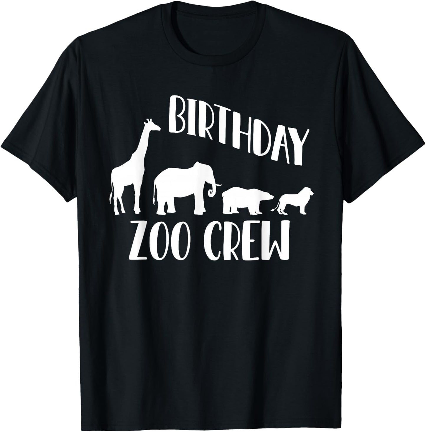 Birthday Squad Zoo Crew 2026 Elephant Circus Animal Lover T-Shirt - T-Shirt | Black