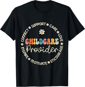 Childcare Provider Appreciation Week Back to School T-Shirt - T-Shirt | Black