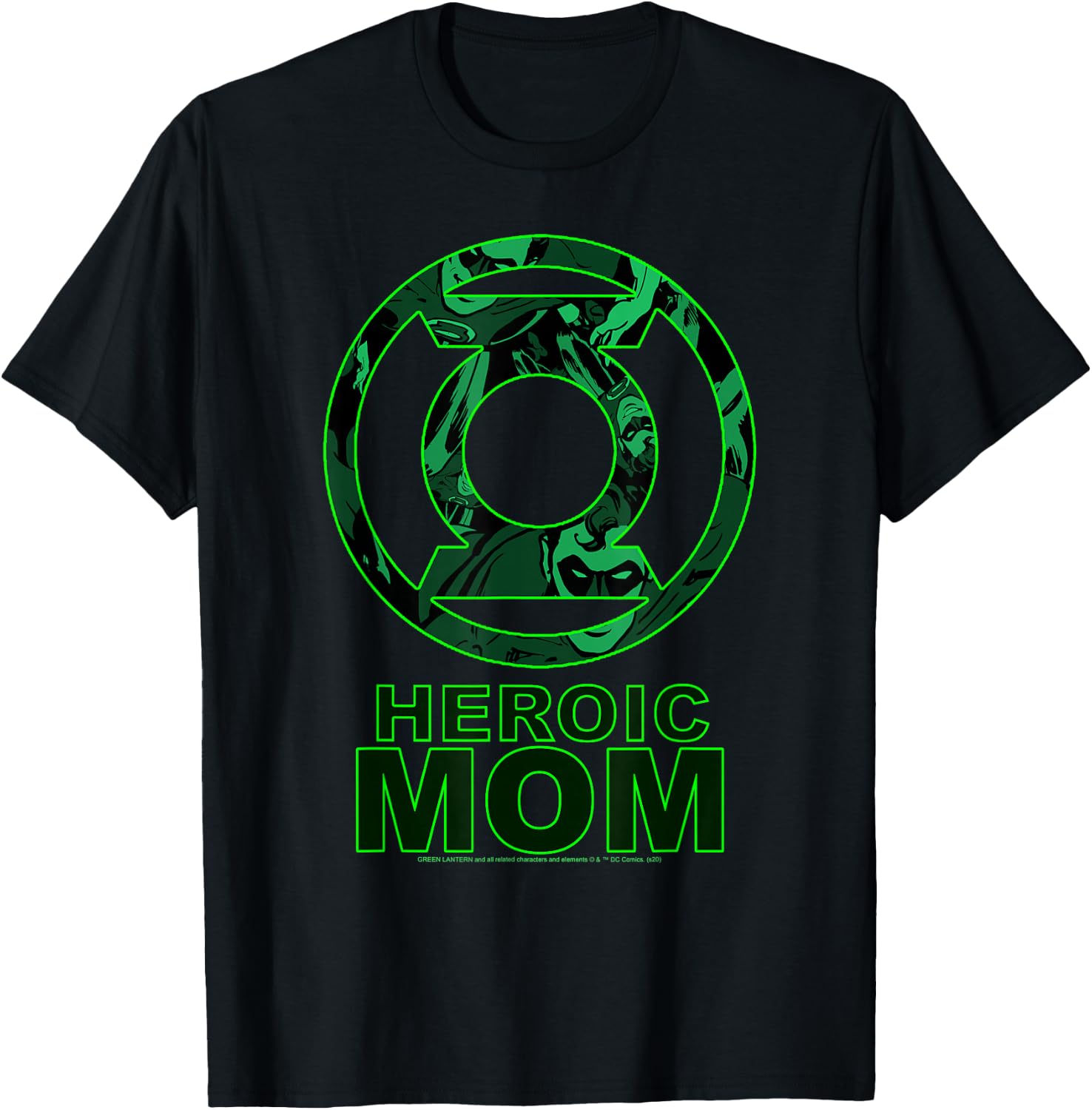 DC Comics Mother's Day Green Lantern Heroic Mom T-Shirt - T-Shirt | Black