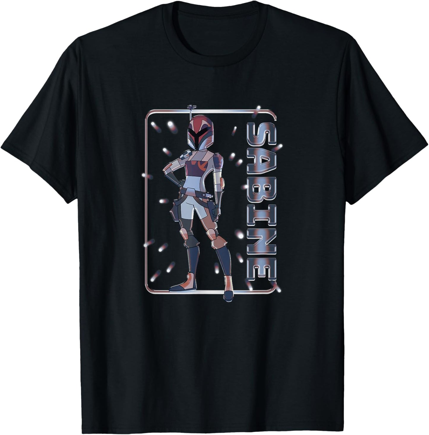 Star Wars Forces Of Destiny Sabine Wren Epic Chest Portrait T-Shirt - T-Shirt | Black
