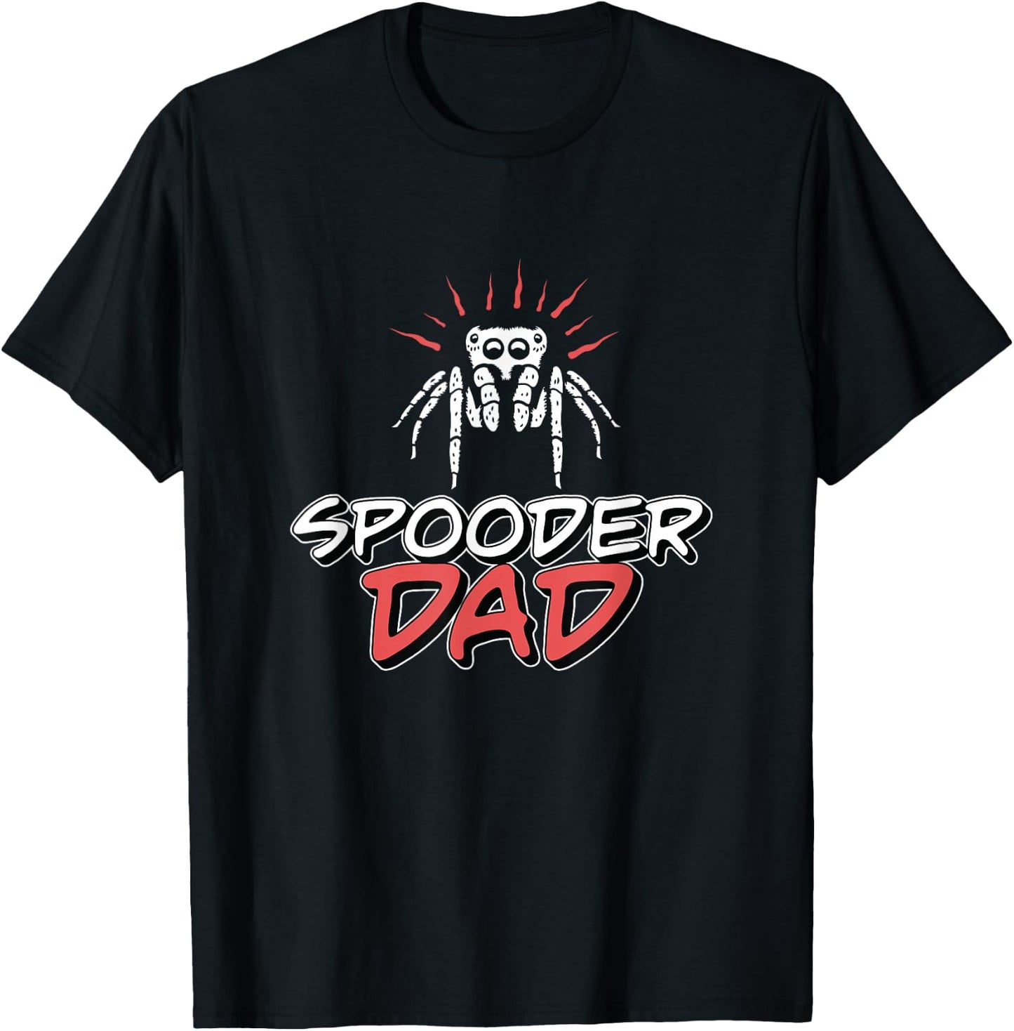 Awesome Jumping Spider Dad For A Salticidae Spood Pet Owner T-Shirt - T-Shirt | Black