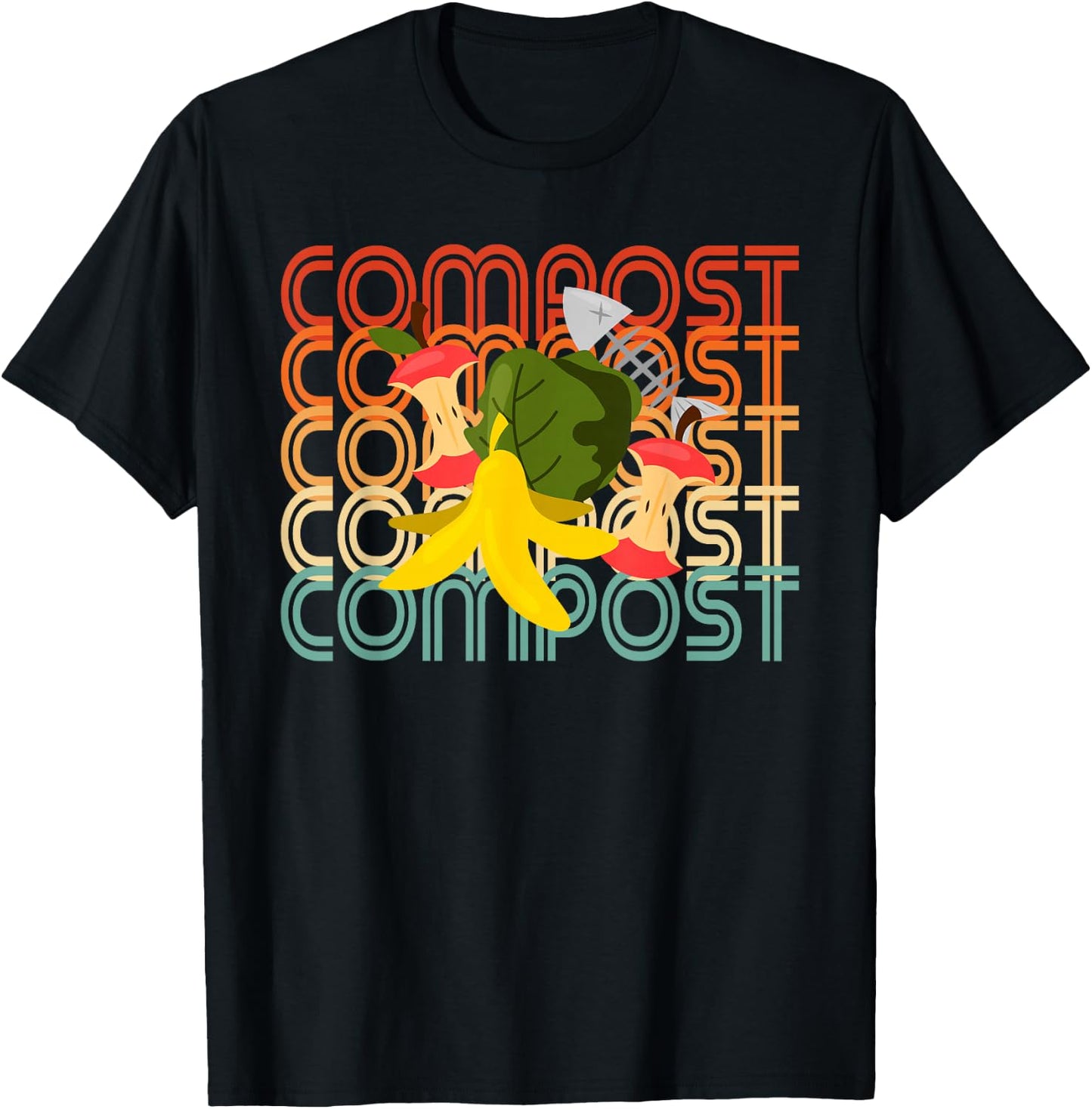 Retro Compost T-Shirt - T-Shirt | Black