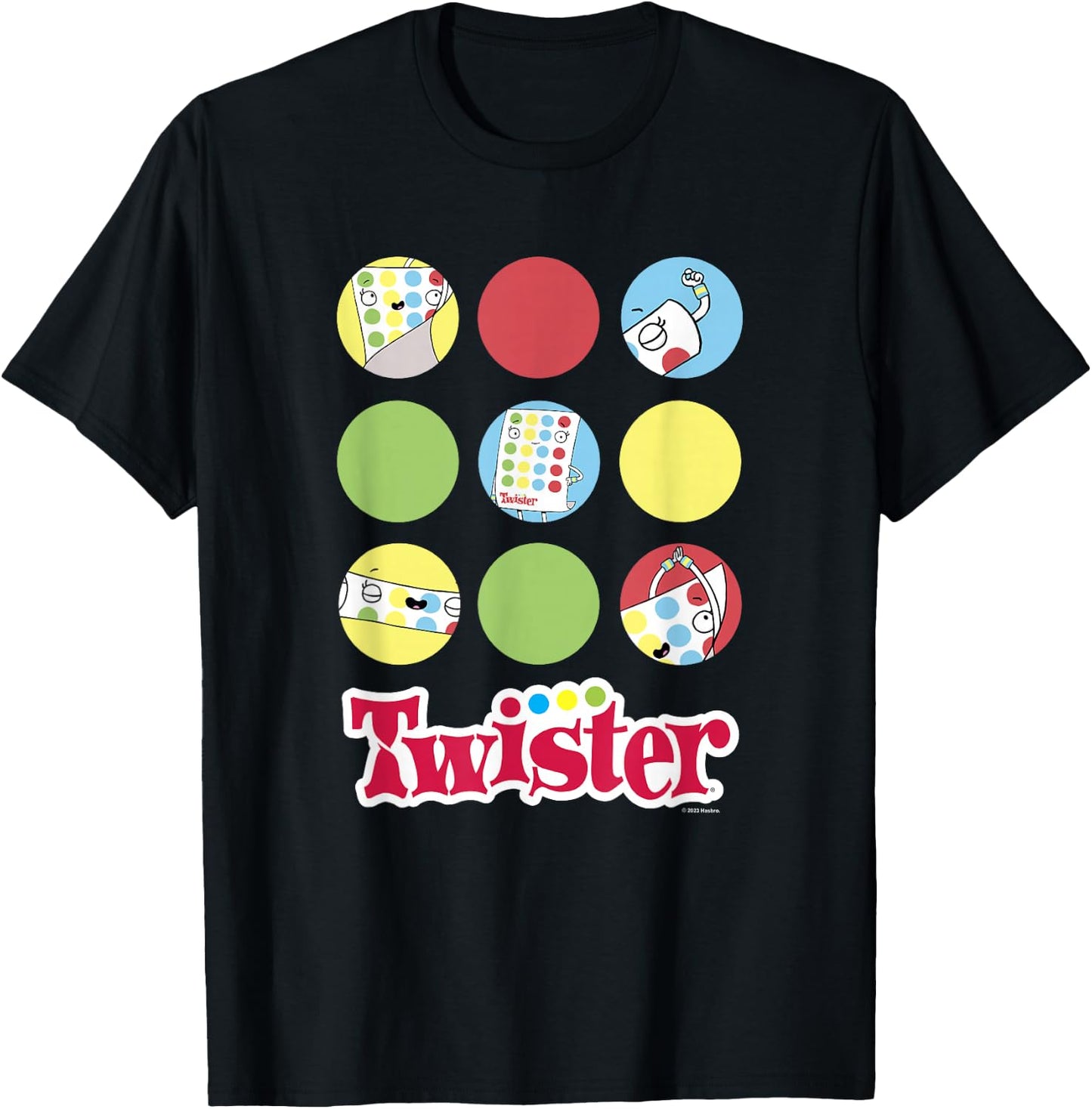 Twister Vintage Retro Classic Game Instruction Panel T-Shirt - T-Shirt | Black