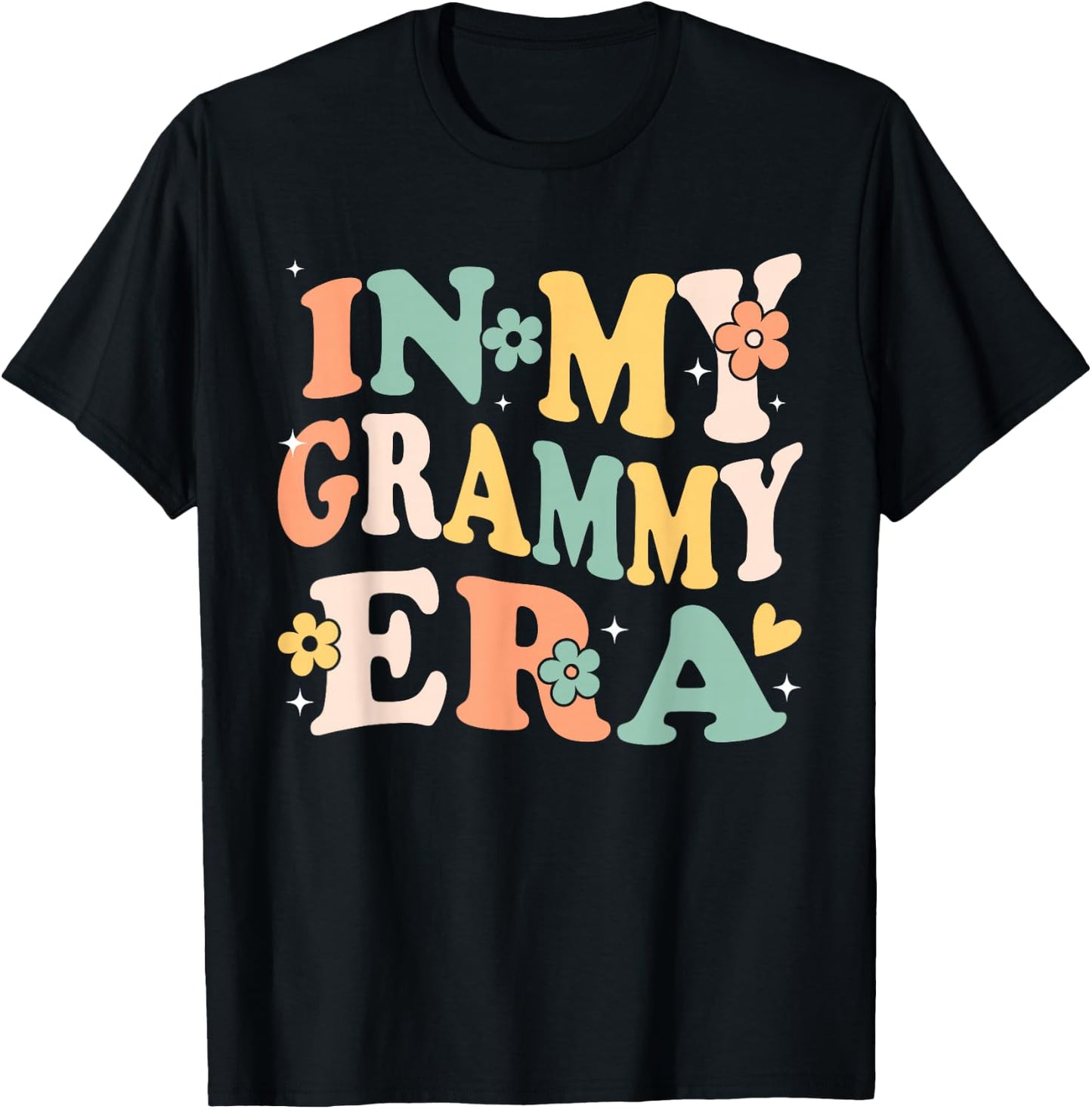 In My Grammy Era Funny Sarcastic Groovy Retro Mothers Day T-Shirt - T-Shirt | Black