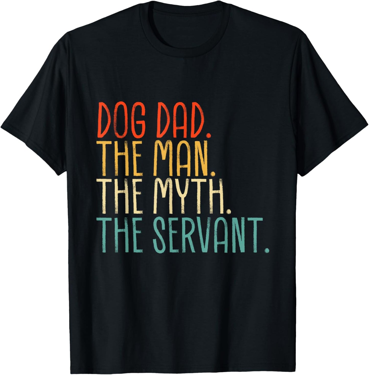 Funny Dad Dad Fathers Day Vintage Ever Dog Lover Daddy Retro T-Shirt - T-Shirt | Black