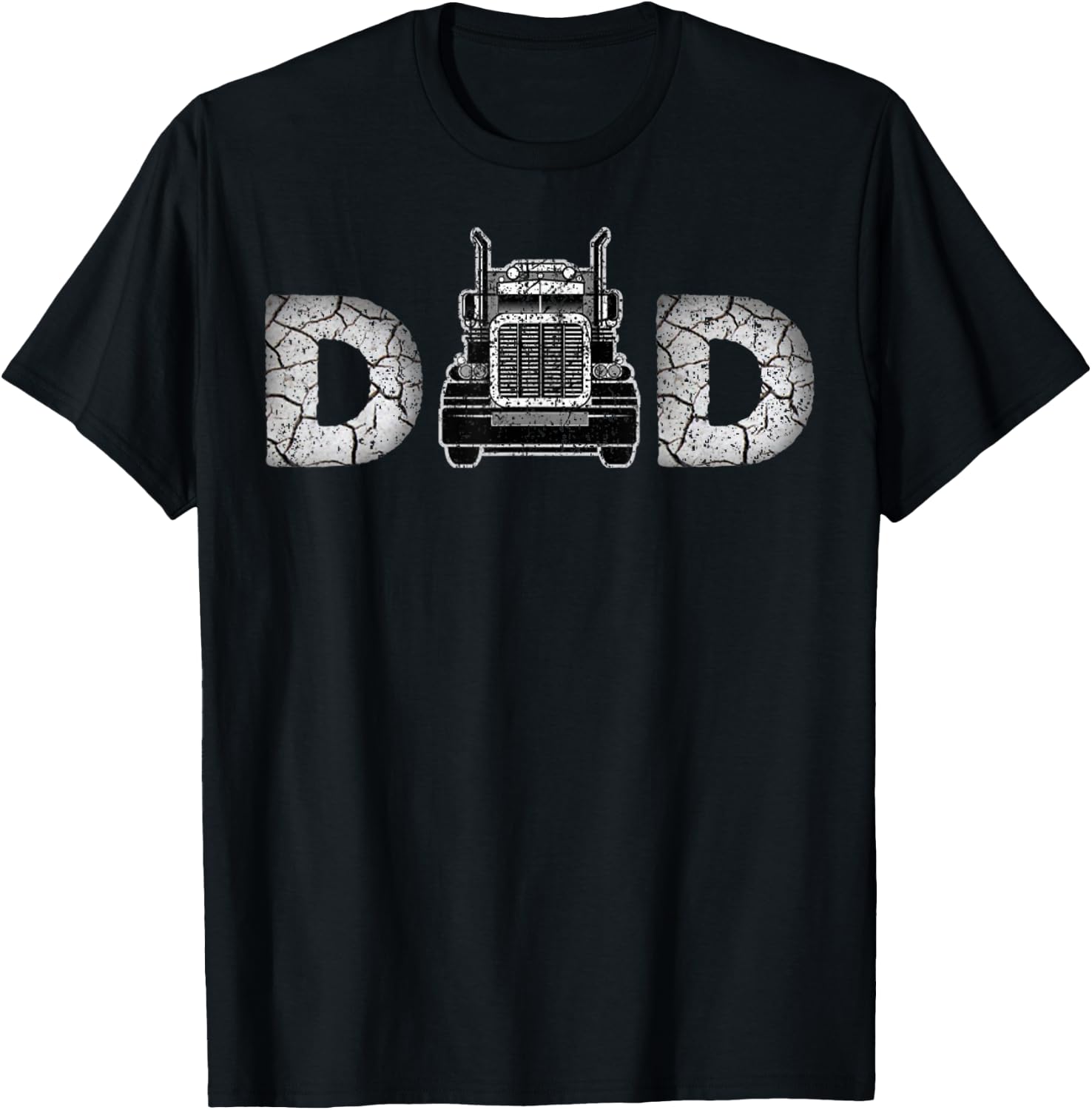 Funny My Dad Is Trucker Family Mom Daddy Papa Lover T-Shirt - T-Shirt | Black