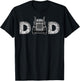 Funny My Dad Is Trucker Family Mom Daddy Papa Lover T-Shirt - T-Shirt | Black