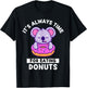 Cute Kawaii Koala It's Always Time For Eating Donuts T-Shirt - T-Shirt | Black