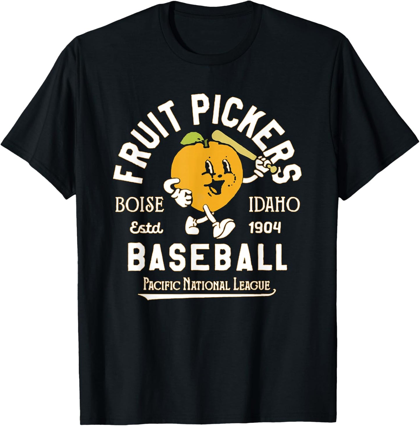 Vintage Boise Fruit Pickers Defunct Baseball Team Tribute T-Shirt - T-Shirt | Black