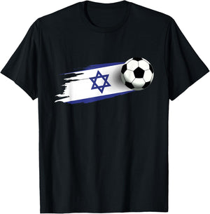 Israel Flag Jersey Israeli Soccer Team Israeli T-Shirt - T-Shirt | Black
