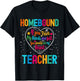 Homebound Teacher Appreciation Week Back to School Heart T-Shirt - T-Shirt | Black