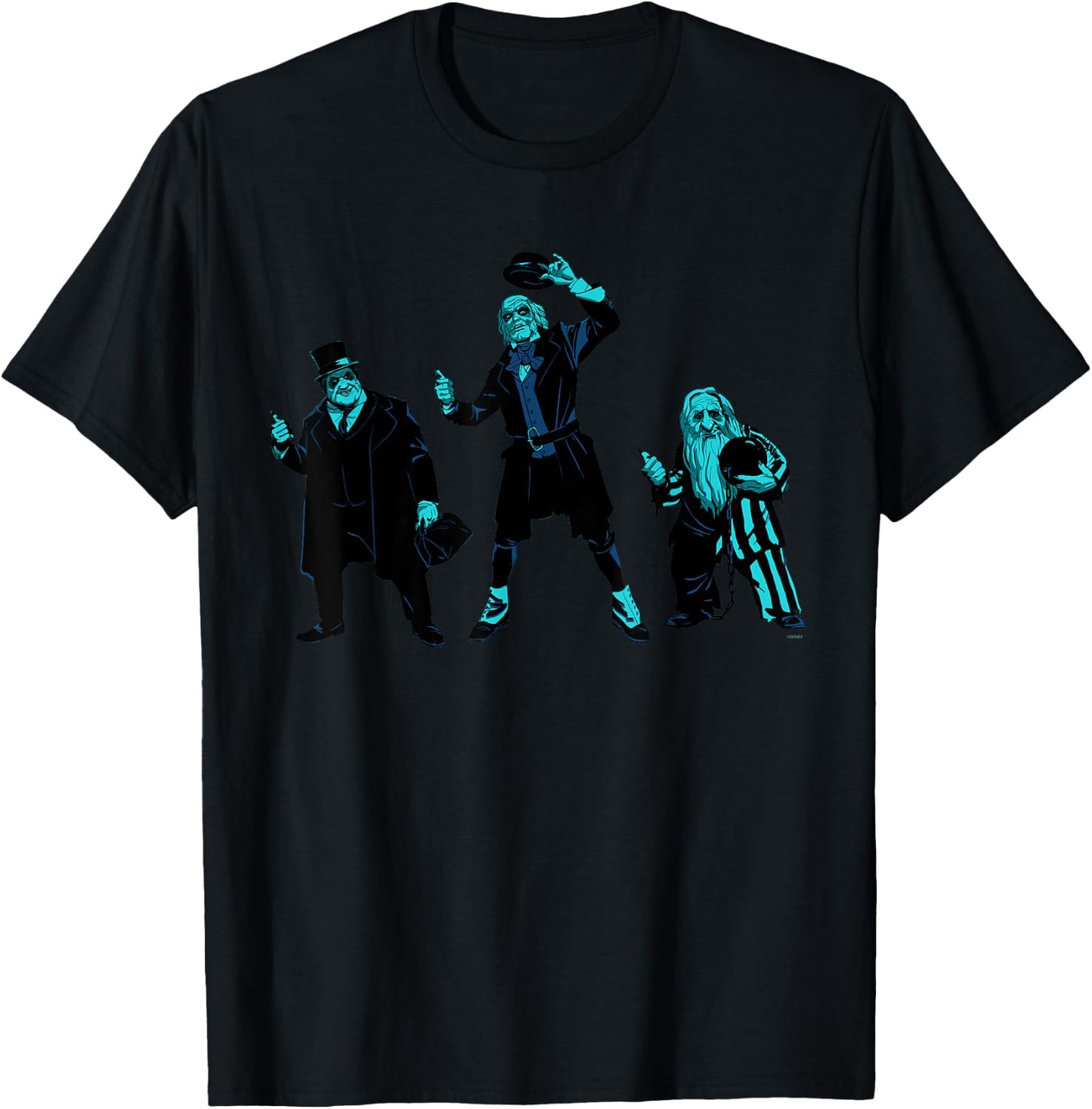 Disney Haunted Mansion Movie Hitchhiking Ghosts Trio T-Shirt - T-Shirt | Black