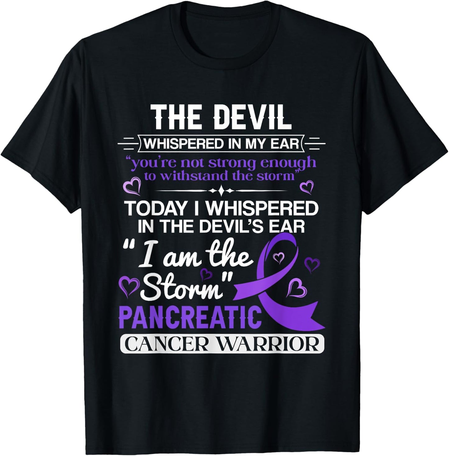 I'm The Storm Pancreatic Cancer Awareness T-Shirt - T-Shirt | Black