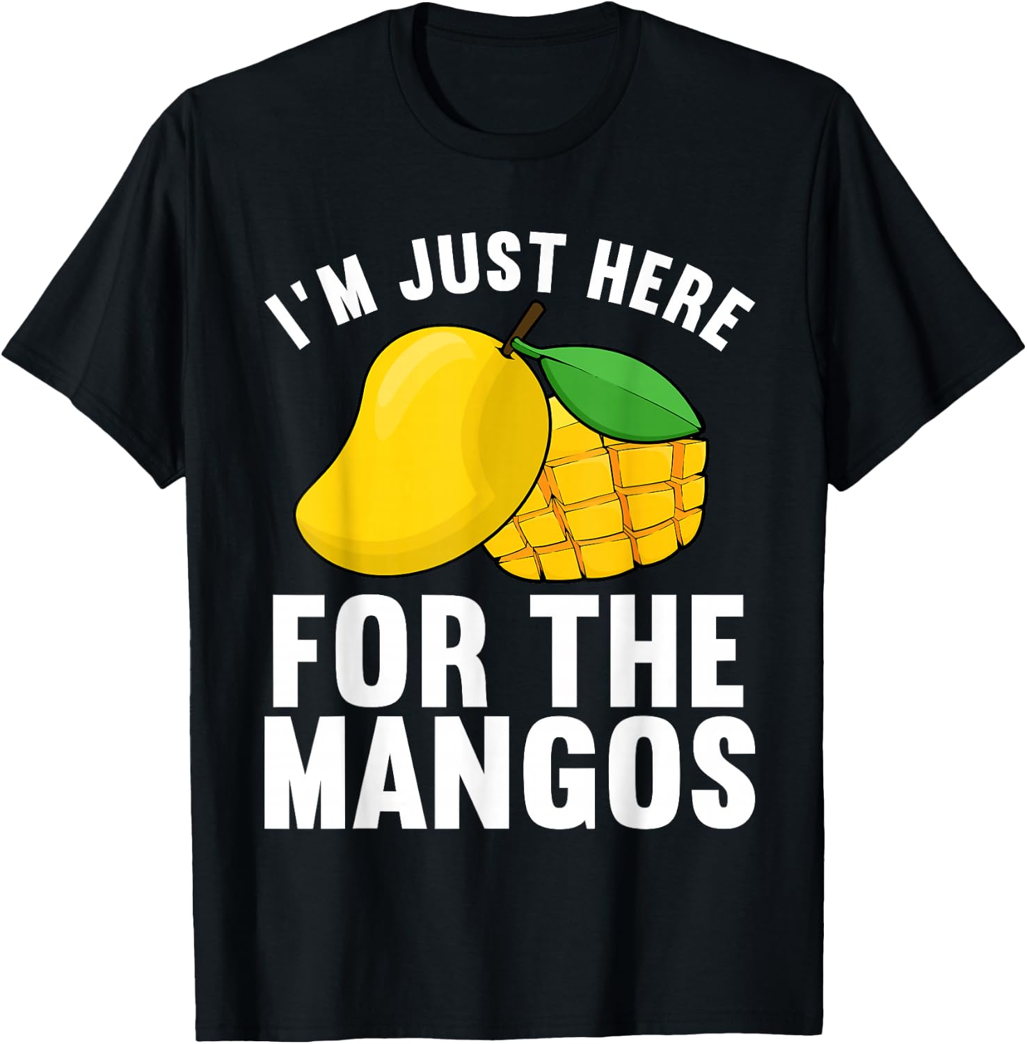 Funny Mango Design Women Kids Mango Fruit Lovers T-Shirt - T-Shirt | Black