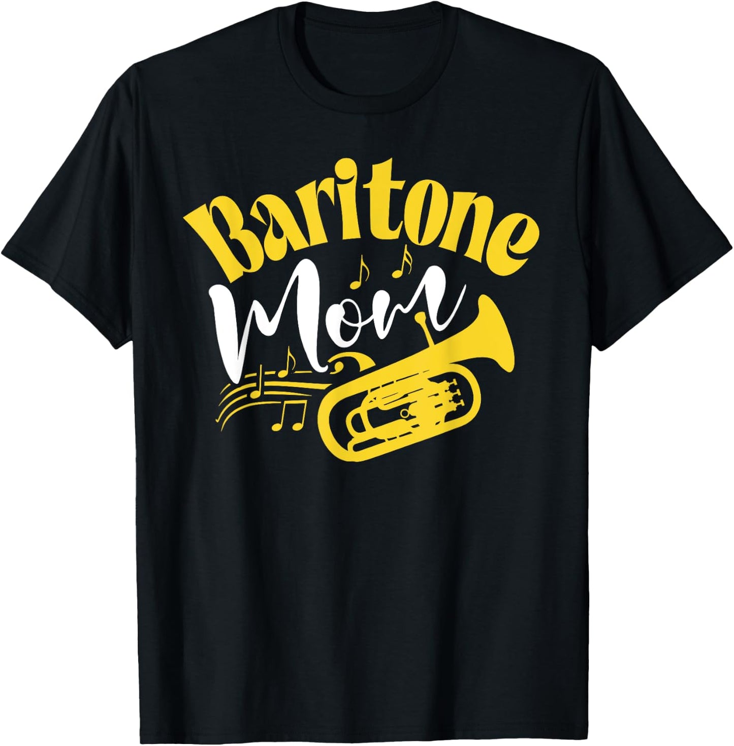 Baritone Mom Marching Band Mother Mama Player T-Shirt - T-Shirt | Black