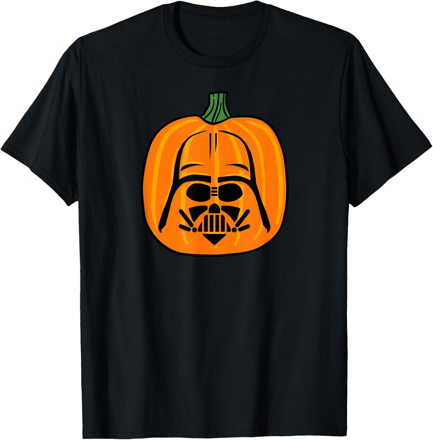 Amazon Essentials Star Wars Darth Vader Halloween Pumpkin Jack O'Lantern T-Shirt - T-Shirt | Black