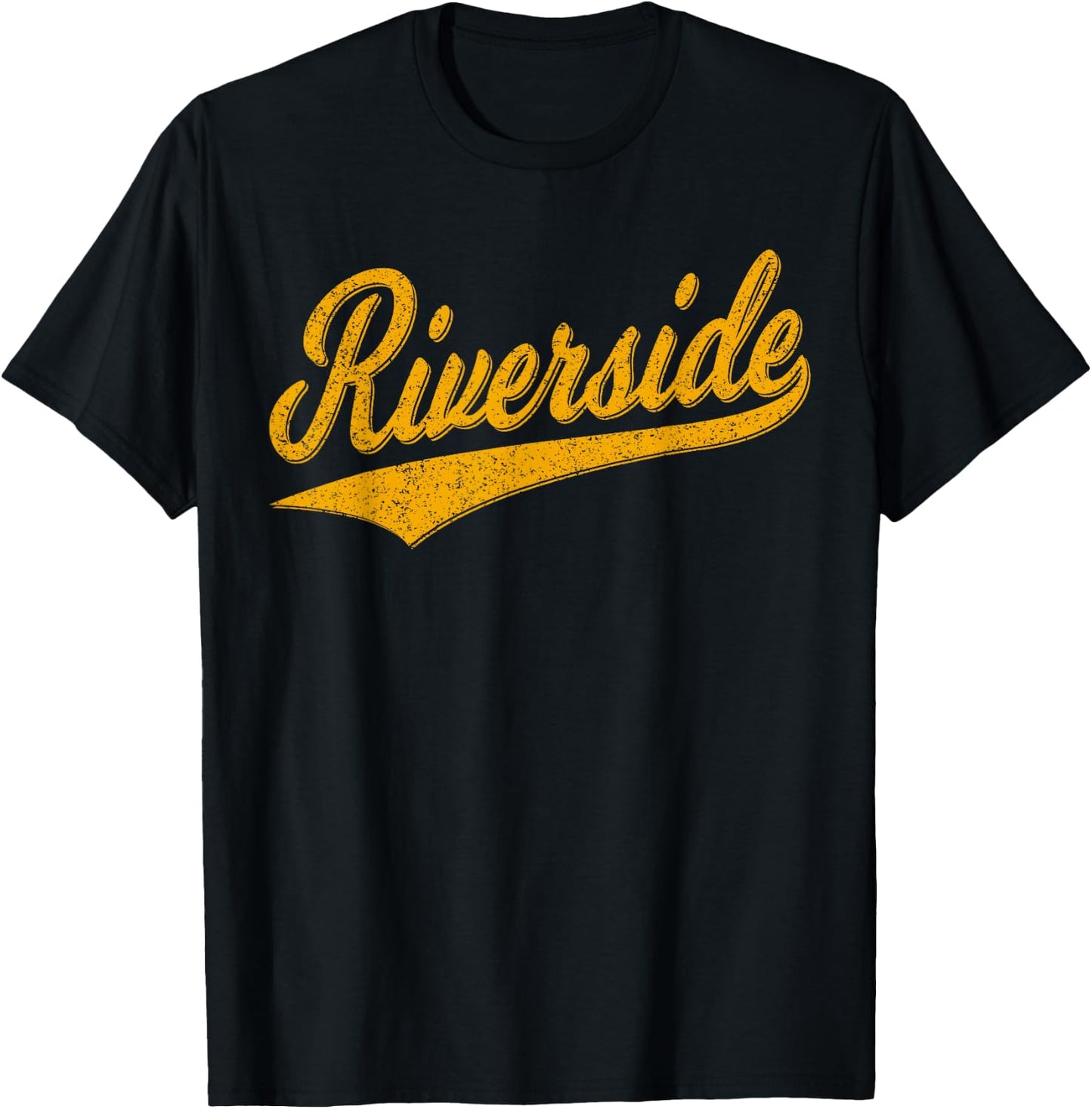 Riverside California Varsity Script Classic Sports Jersey T-Shirt - T-Shirt | Black
