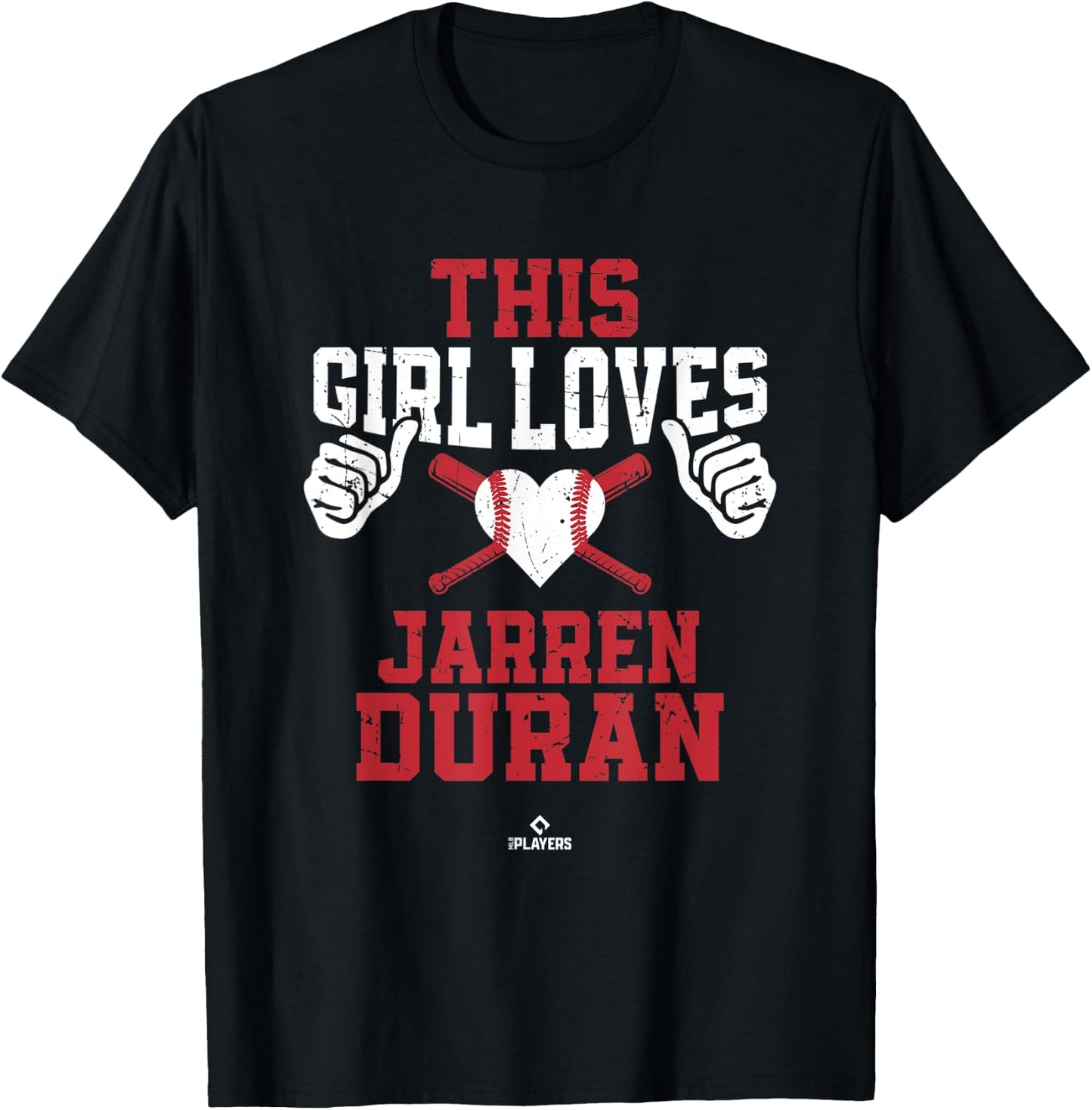 This Girl Loves Jarren Duran Jarren Duran Boston MLBPA T-Shirt - T-Shirt | Black