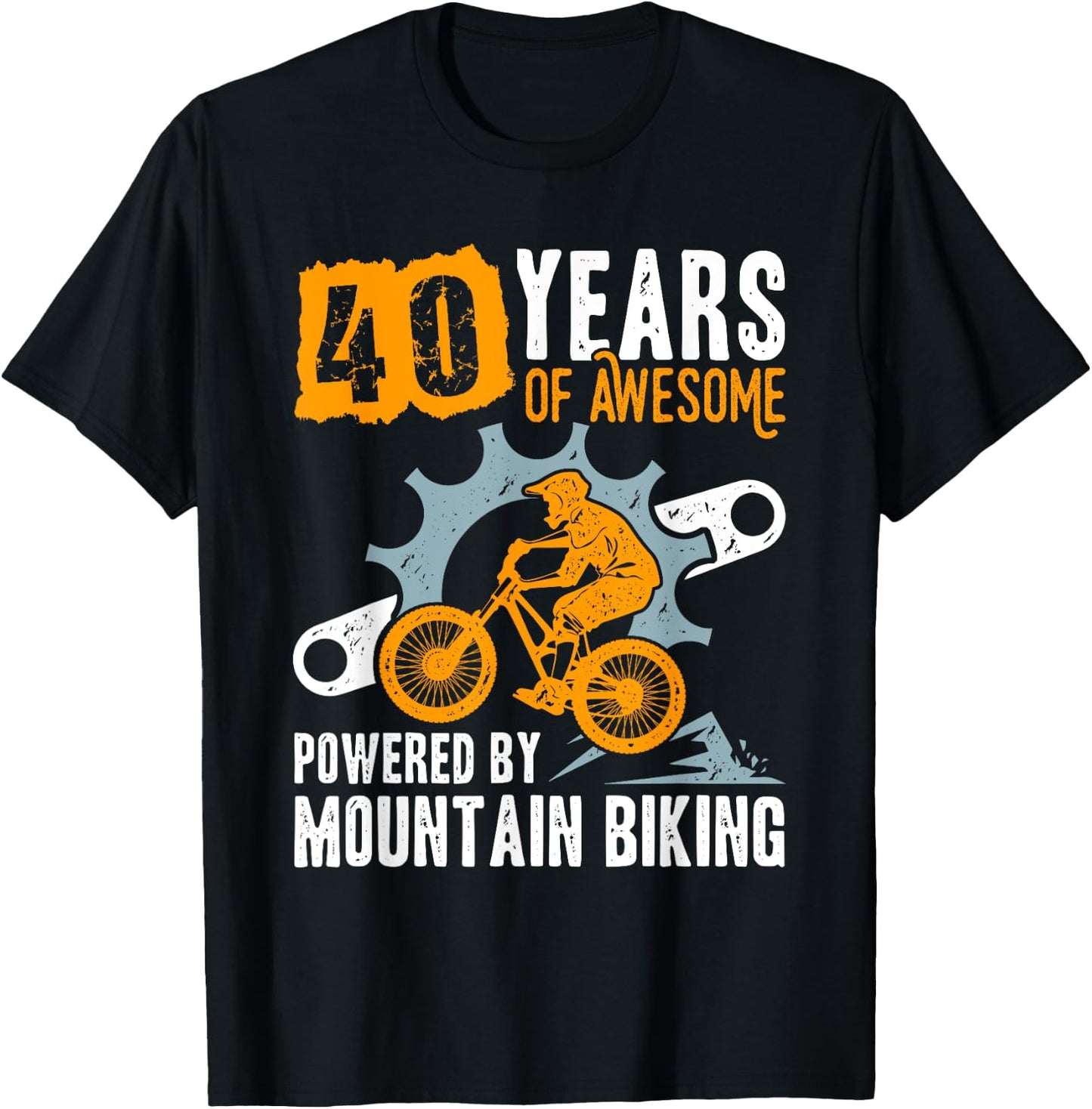 40th Birthday 40 Years of Awesome Mountain Biking MTB 1983 T-Shirt - T-Shirt | Black
