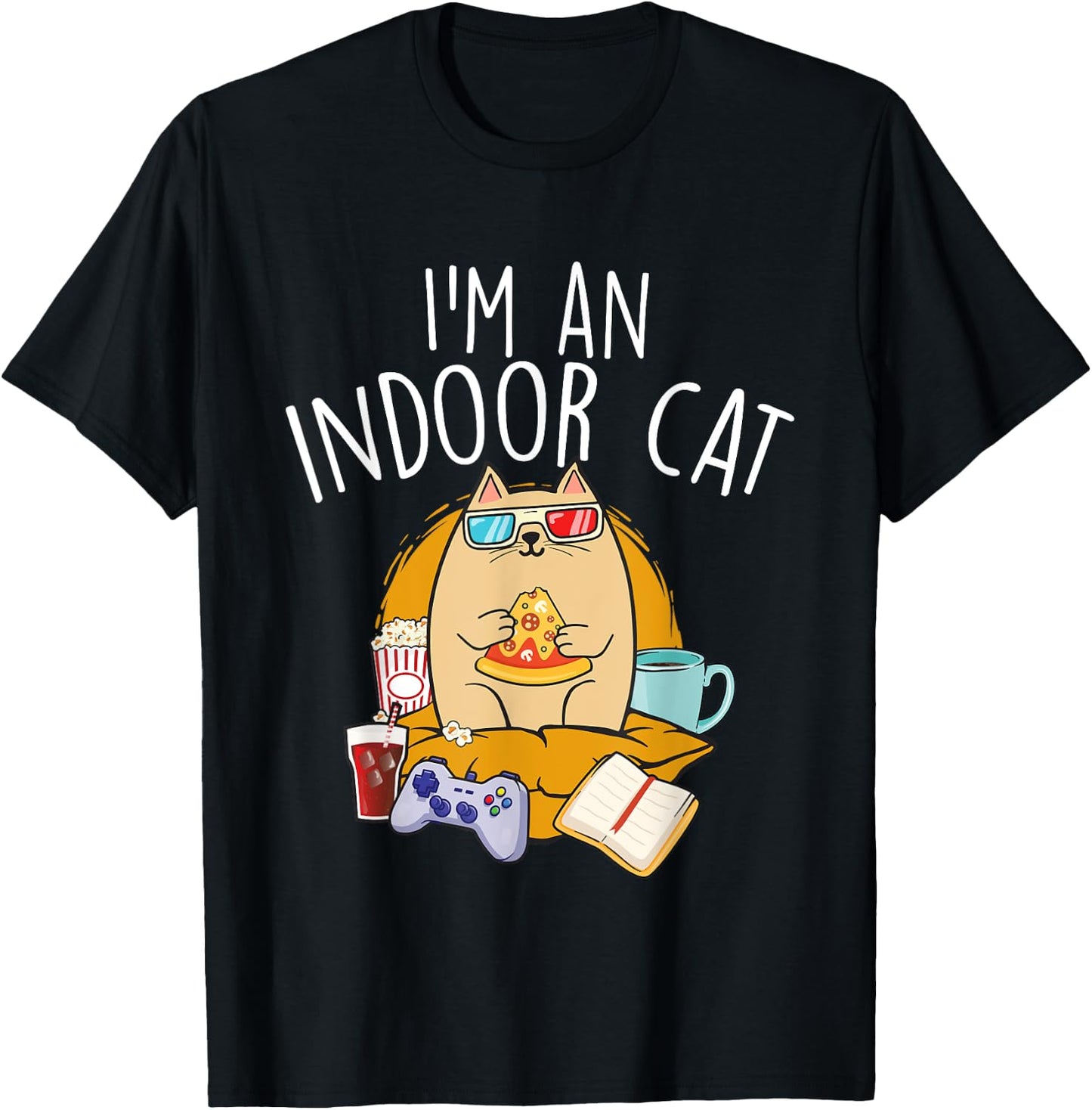I'm An Indoor Cat - Cat Lover Kitten Kitty Owner Women Girls Kids T-Shirt - T-Shirt | Black