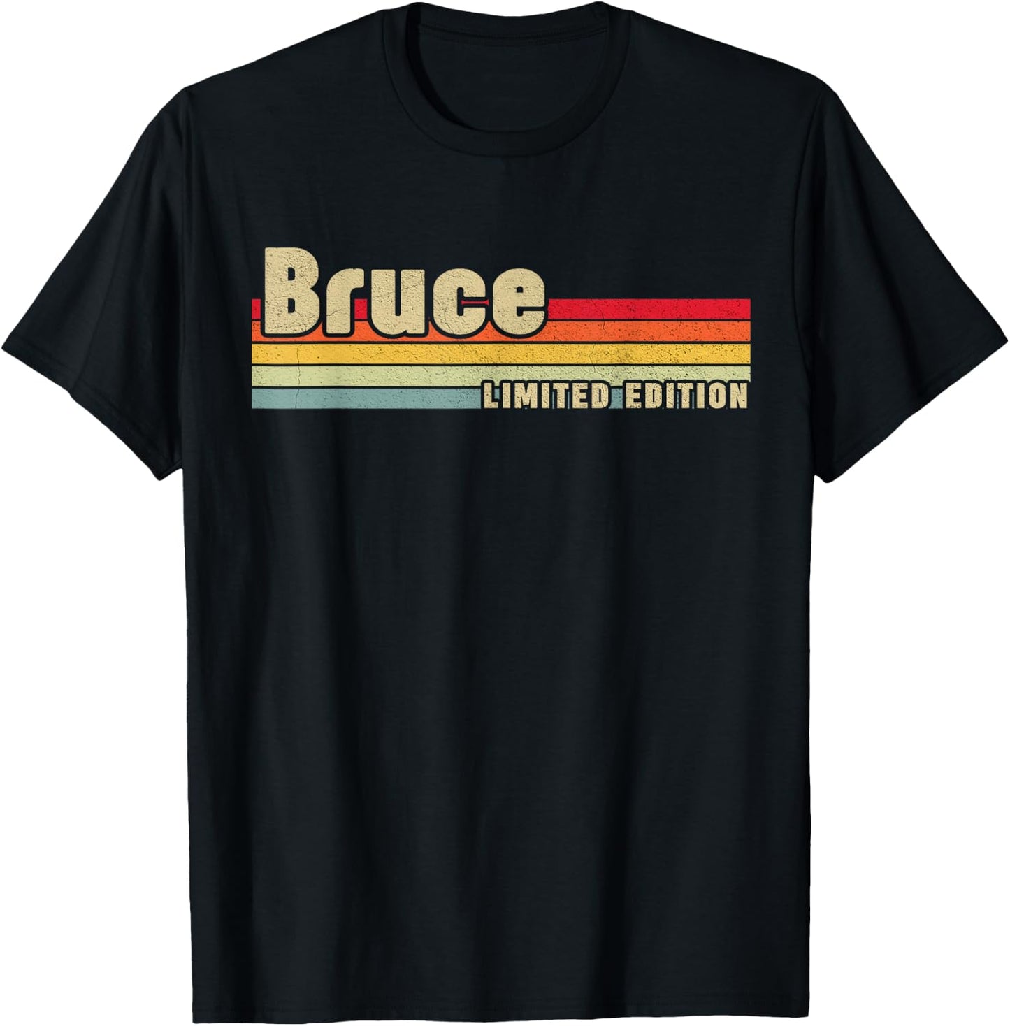 Bruce Gift Name Personalized Birthday Funny Christmas T-Shirt - T-Shirt | Black