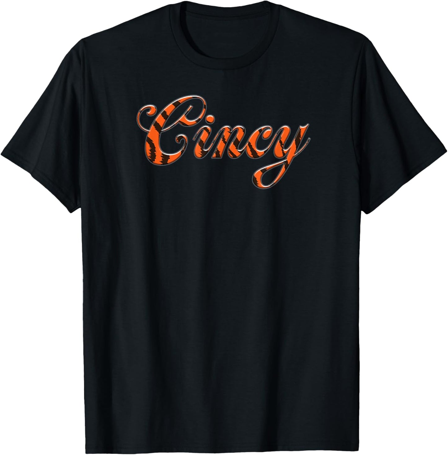 Cincy Bengal Stripes T-Shirt - T-Shirt | Black