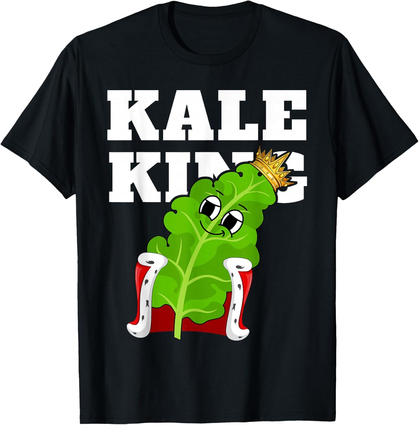 Kale King | Kale Design | Boys Kale T-Shirt - T-Shirt | Black