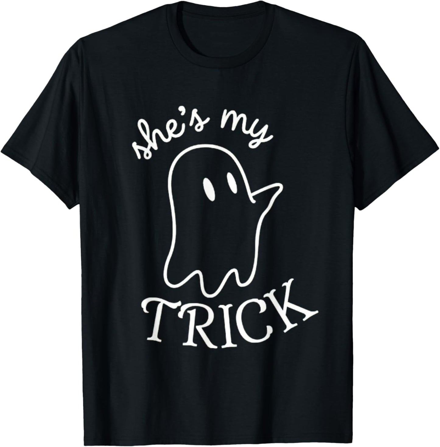 She's My Trick He's My Treat Couples Ghost Men Women T-Shirt - T-Shirt | Black