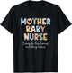 Cute Mother Baby Nurse Rainbow Postpartum Nurse Neonatal T-Shirt - T-Shirt | Black